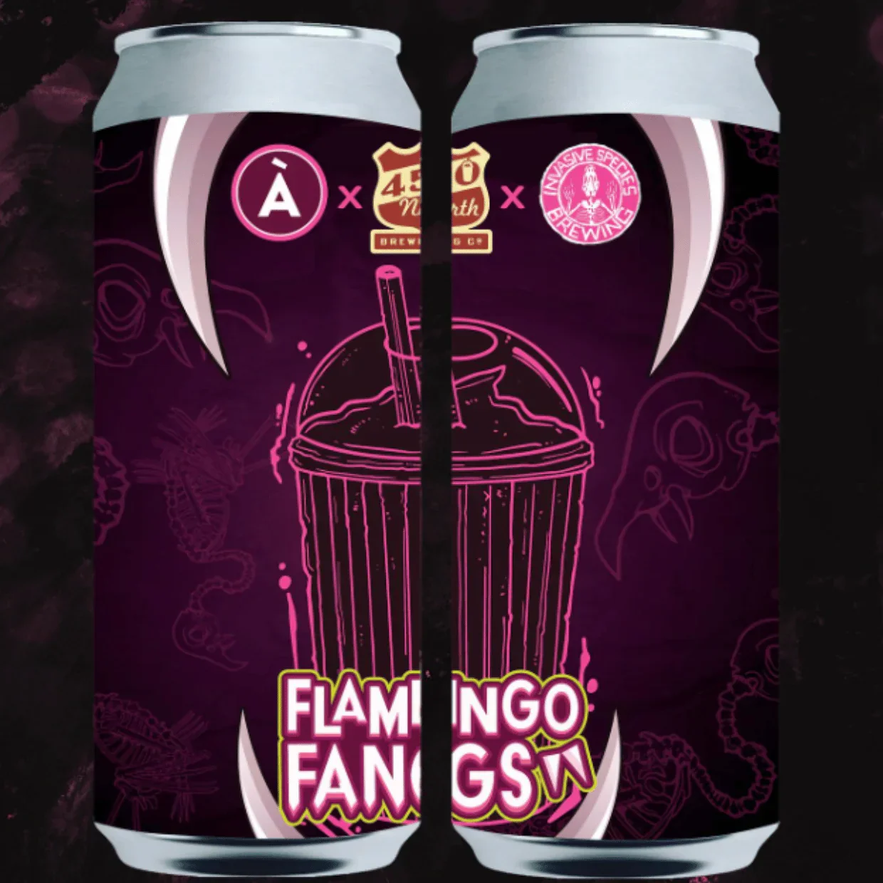 450 North Brewing Flamingo Fangs XL x À La Cart & Invasive Species Collab Smoothie Sour 473ml (4.5%) - Image 3