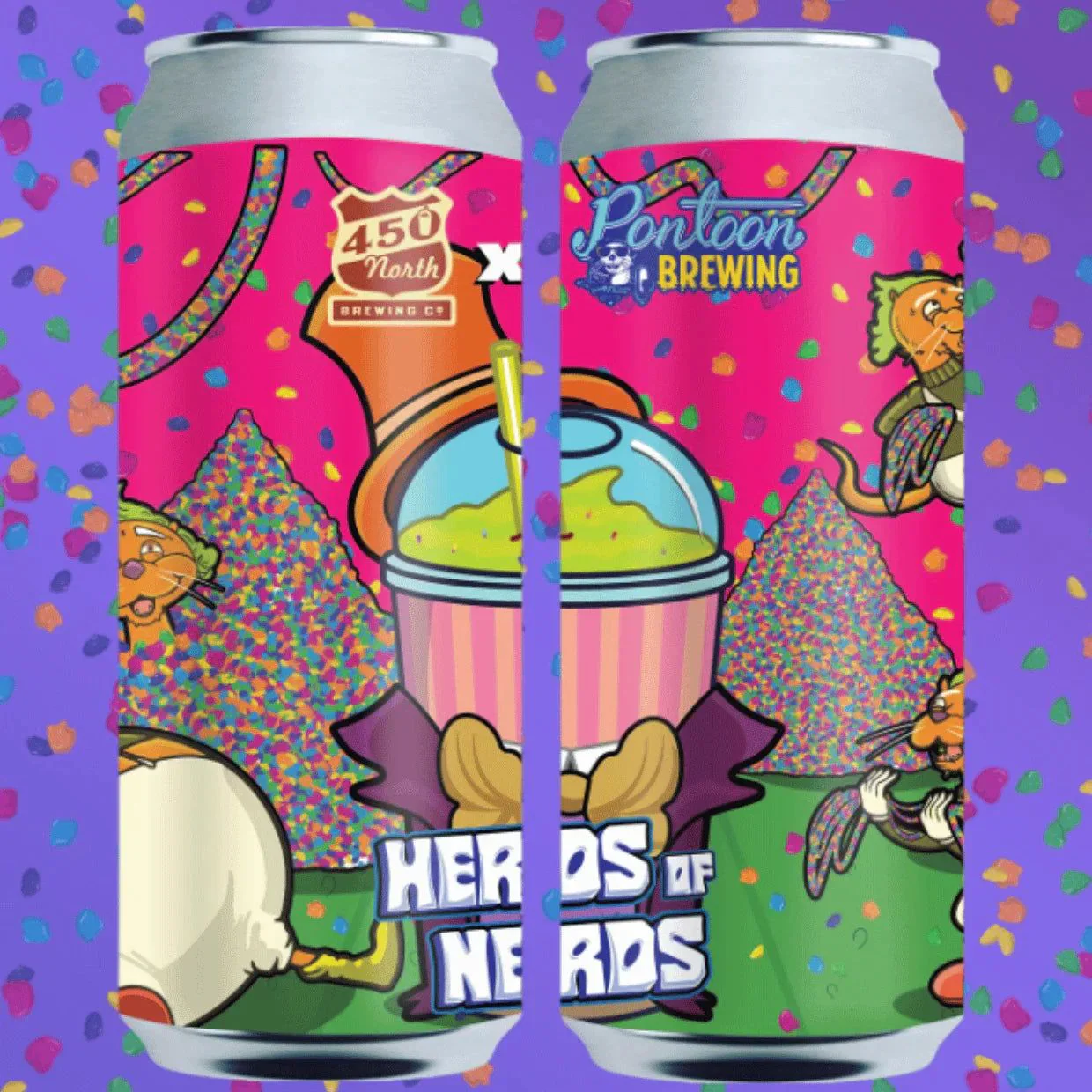 450 North Brewing Herds of Nerds XXL x Pontoon Brewing Collab Smoothie Sour 473ml (5.3%) - Image 2