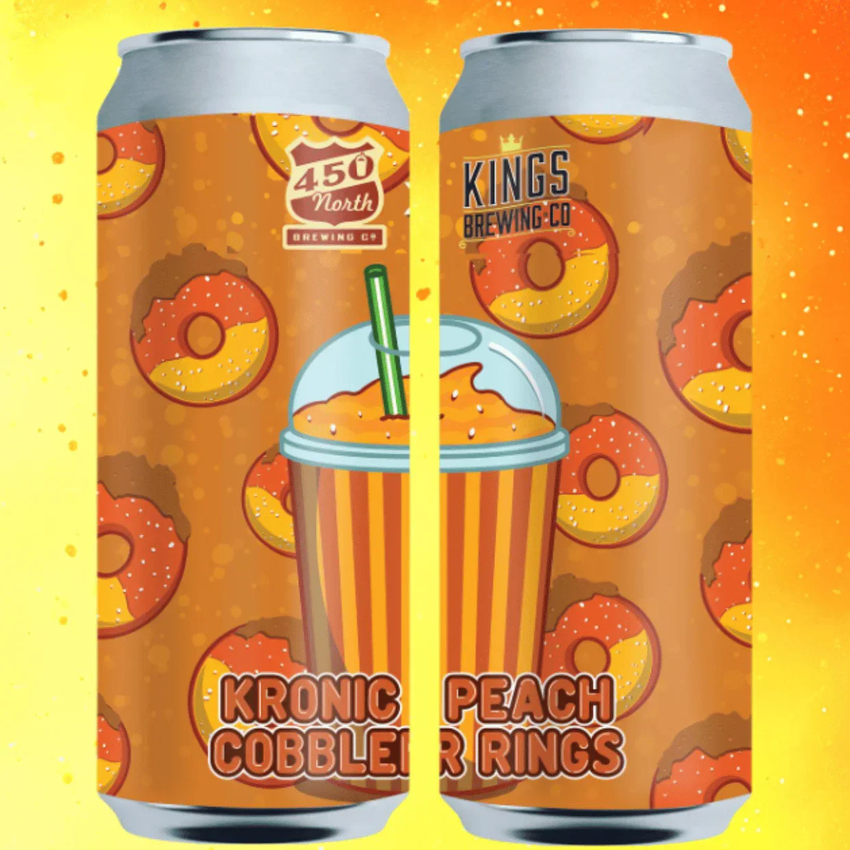 450 North Brewing Kronic Peach Cobbler Rings XL x Kings Brewing Collab Smoothie Sour 473ml (5.3%) - Image 3
