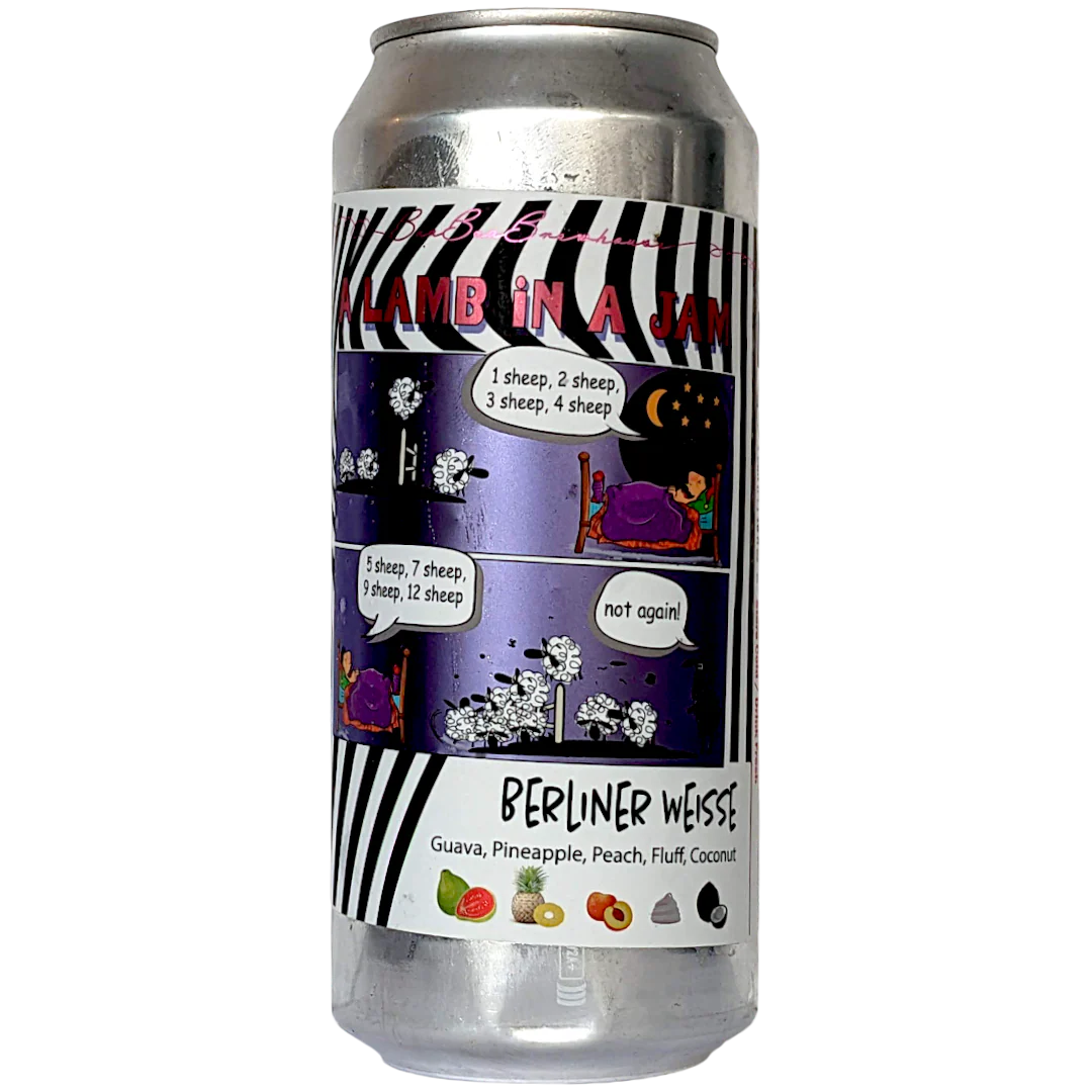 Baa Baa Brewhouse Lamb in a Jam Guava, Pineapple, Peach, Fluff & Coconut Sour 473ml (6.34%) - Image 2