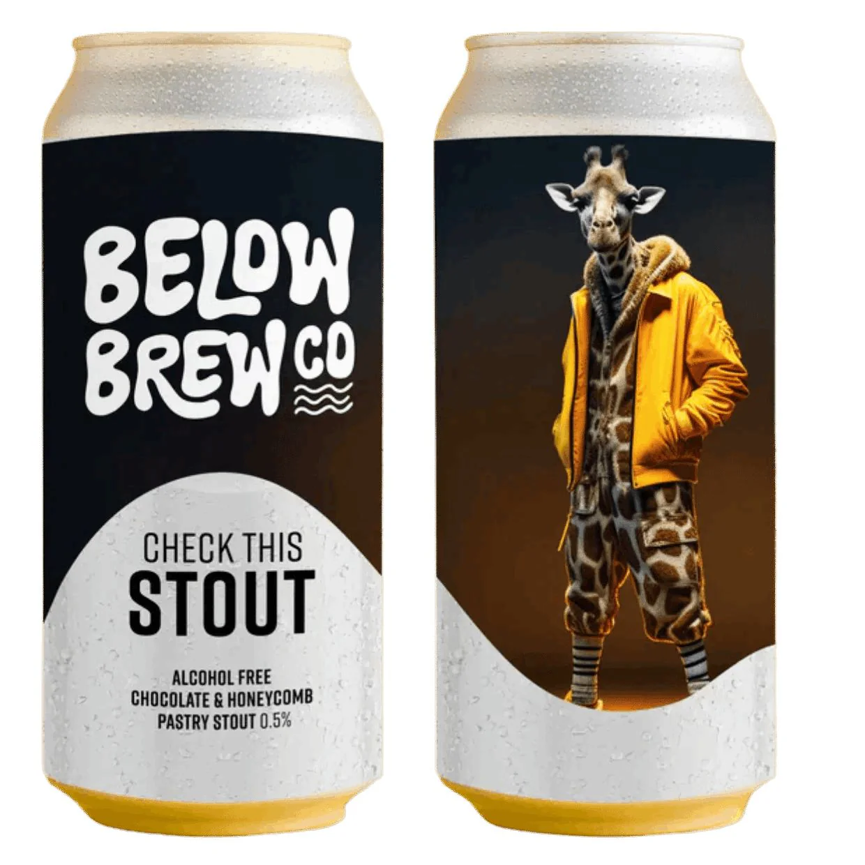 Below Brew Co Check this Stout Alcohol Free Chocolate and Honeycomb Pastry Stout 440ml (0.5%) - Image 2
