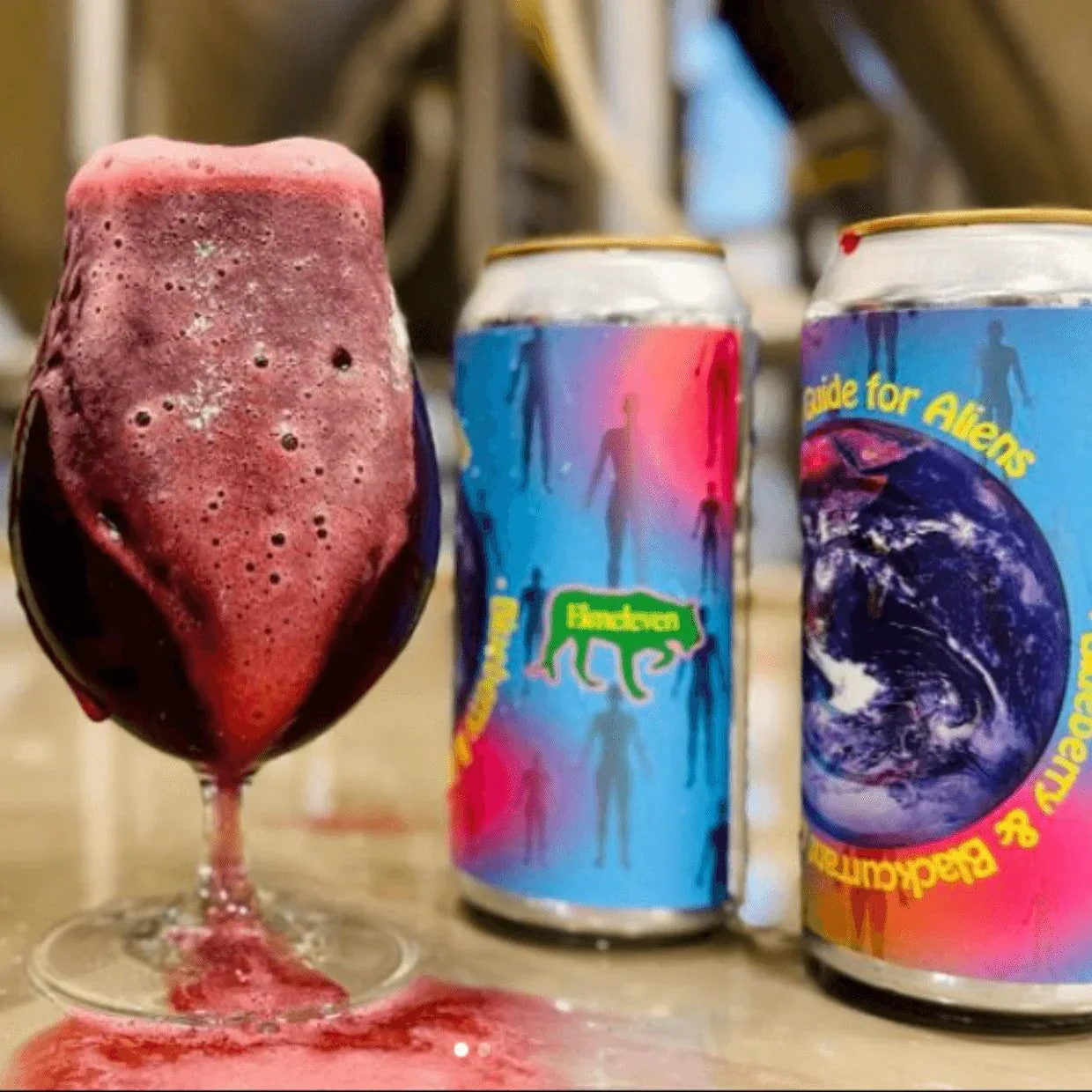 Elmeleven Earth Guide For Aliens Blueberry Blackcurrant Lemon Slice Sour 440ml (8.2%) - Image 2