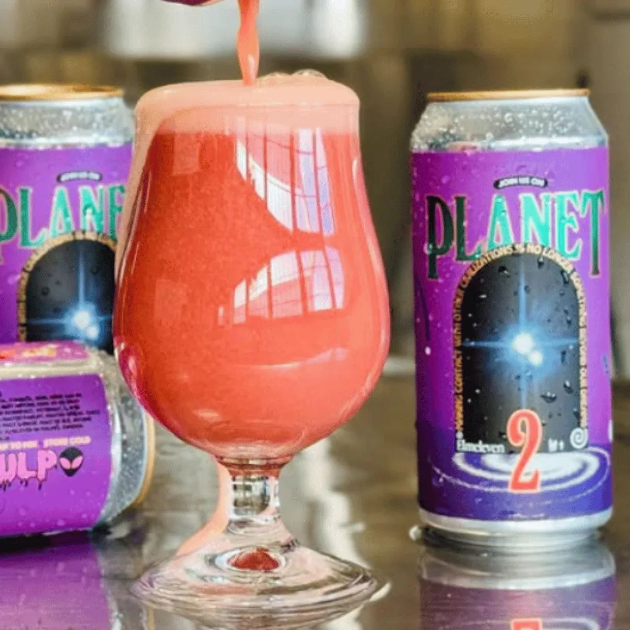 Elmeleven Planet 2 Strawberry Banana Raspberry Thickshake PULP 440ml (5%) - Image 2