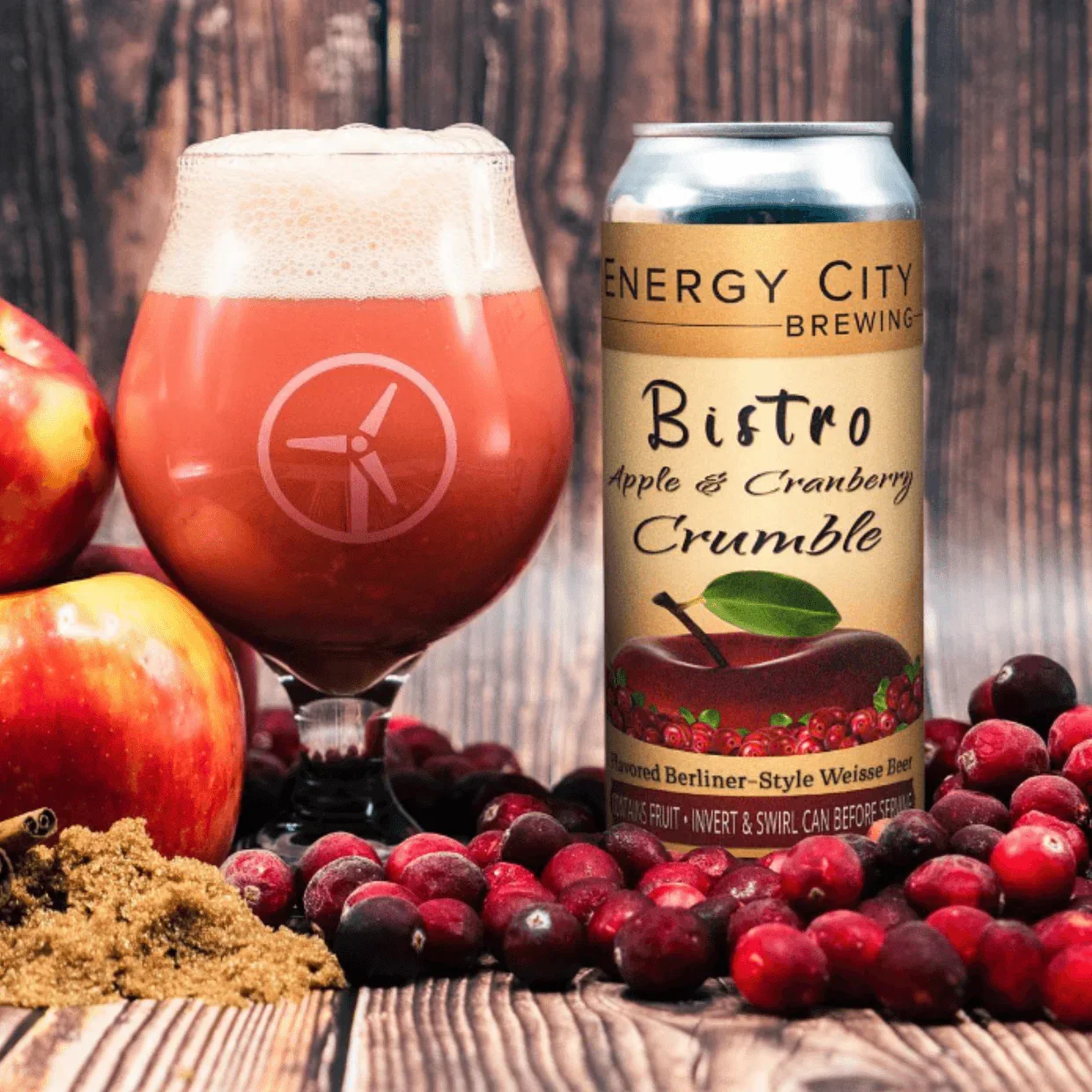 Energy City Bistro Crumble - Apple Cranberry Crumble Sour 473ml (6.5%) - Image 2