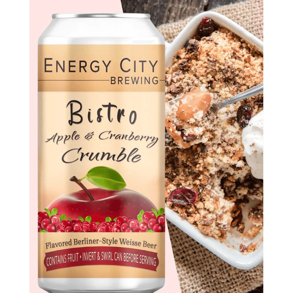 Energy City Bistro Crumble - Apple Cranberry Crumble Sour 473ml (6.5%) - Image 3