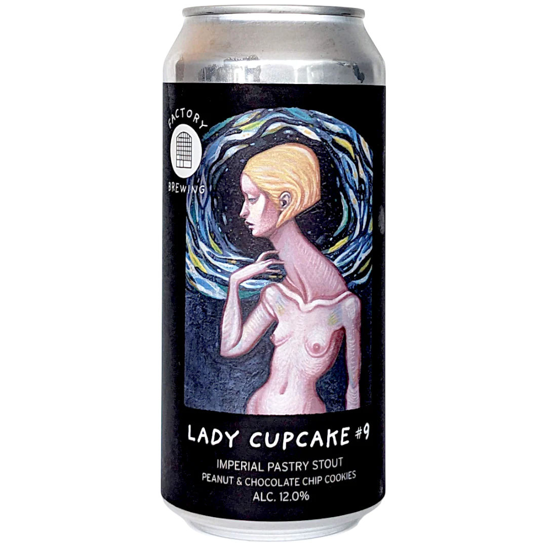 Factory Lady Cupcake #9 (Peanut & Chocolate Chip Cookie) Imperial Stout with Peanut & Chocolate Chip Cookies 440ml (12%)