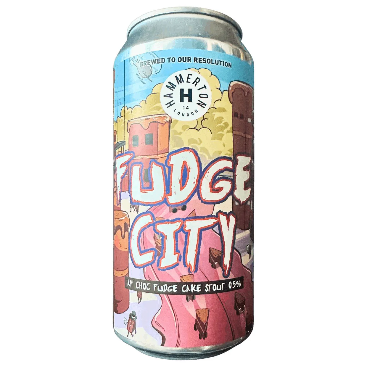 Hammerton Fudge City Stout AF Choc Fudge Cake Stout 440ml (0.5%)