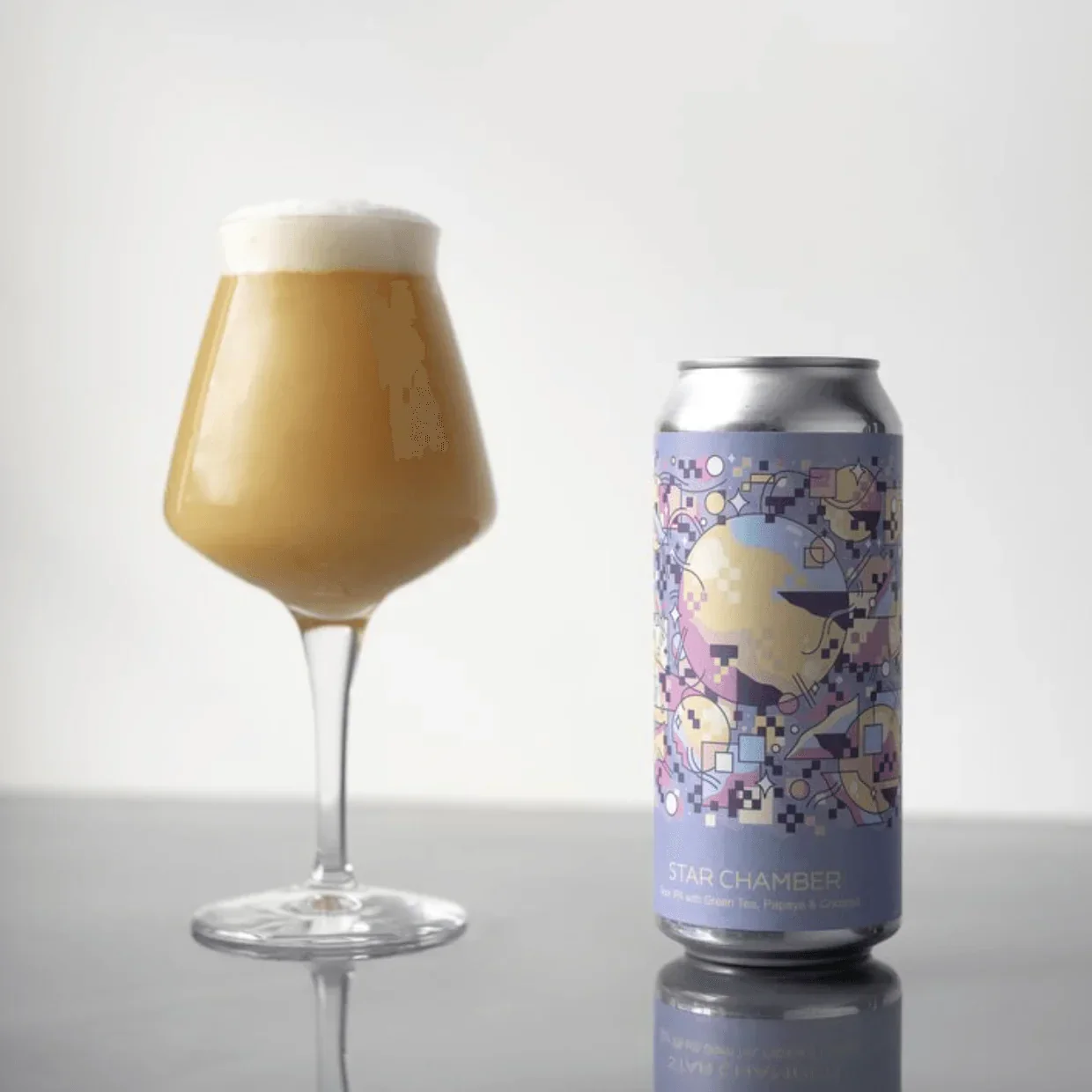 Hudson Valley Star Chamber Sour IPA with Green Tea, Papaya & Coconut 473ml (6%) - Image 2