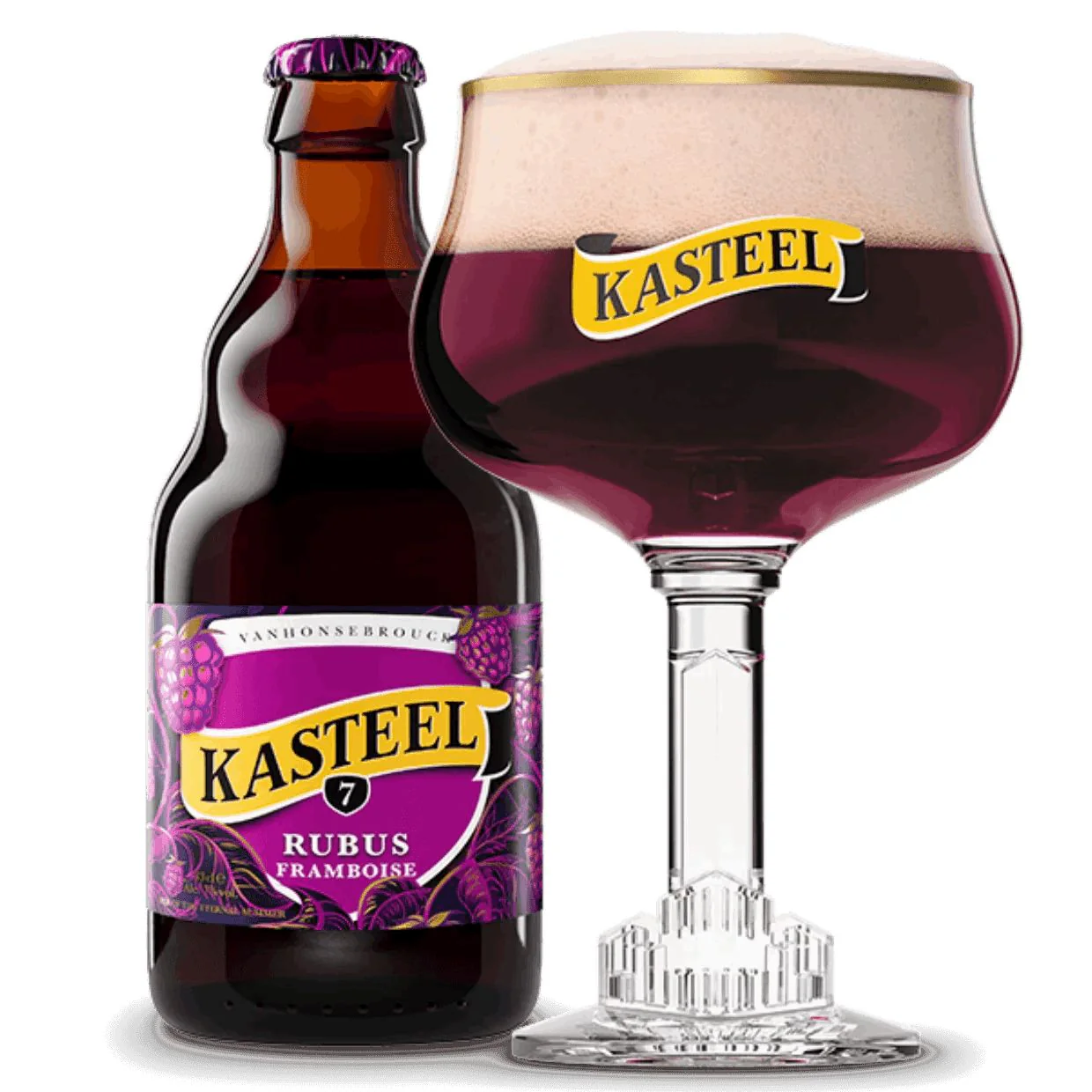 Kasteel Rubus Framboise (Raspberry) Fruit Beer 330ml (7%) - Image 2
