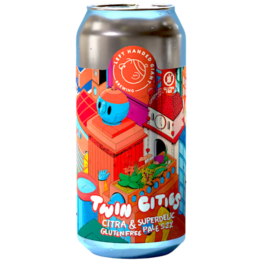 Left Handed Giant Twin Cities: Citra & Superdelic Gluten Free Pale Ale 440ml (5.2%)