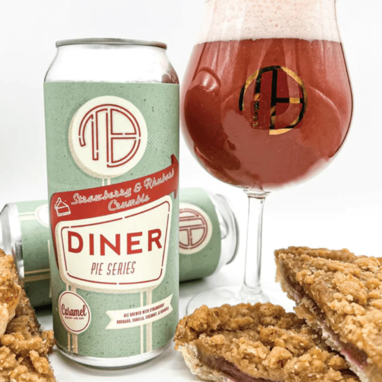Mortalis Diner Pie Series | Strawberry & Rhubarb Crumble Smoothie Sour 473ml (6%) - Image 2