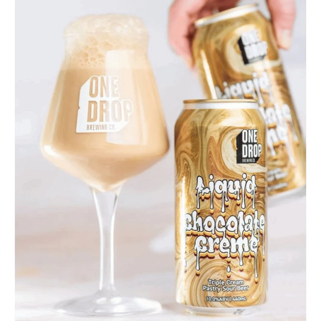 One Drop Liquid Chocolate Crème Triple Cream Pastry Sour 440ml (10%) - Image 2
