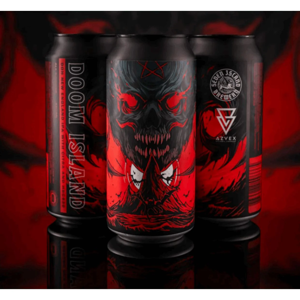 Seven Islands Doom Island x Azvex Collab NEIPA 440ml (6.5%) - Image 2