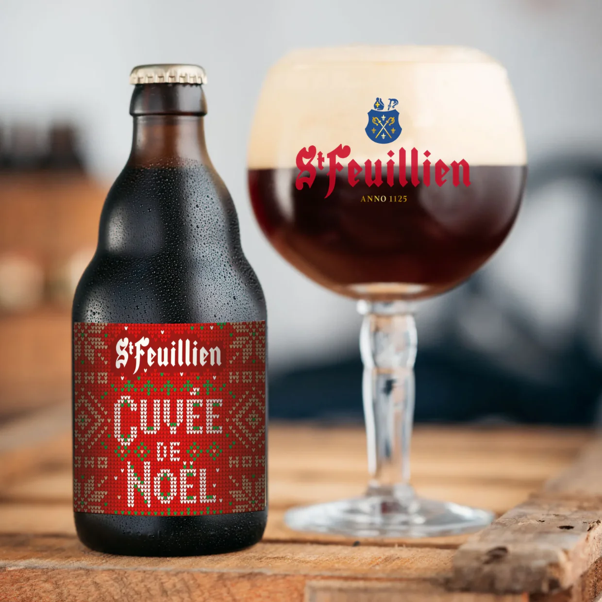 St-Feuillien Cuvée de Noël Belgian Strong Ale 330ml (9%) - Image 2