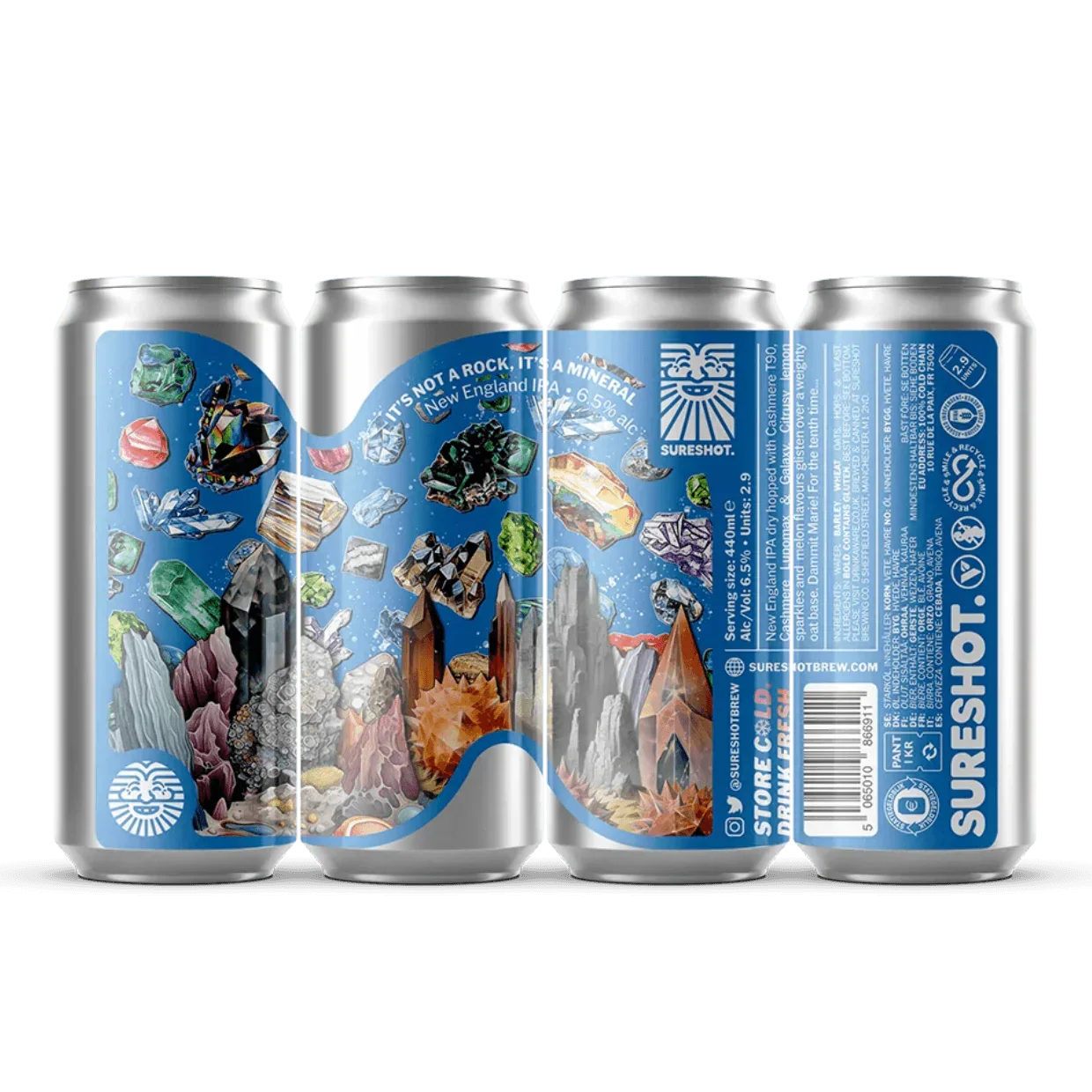 Sureshot It's Not A Rock, It's A Mineral New England IPA 440ml (6.5%) - Image 2