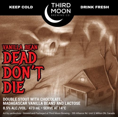 Third Moon Dead Don't Die Vanilla Imperial Milk Stout 473ml (8.5%) - Image 2