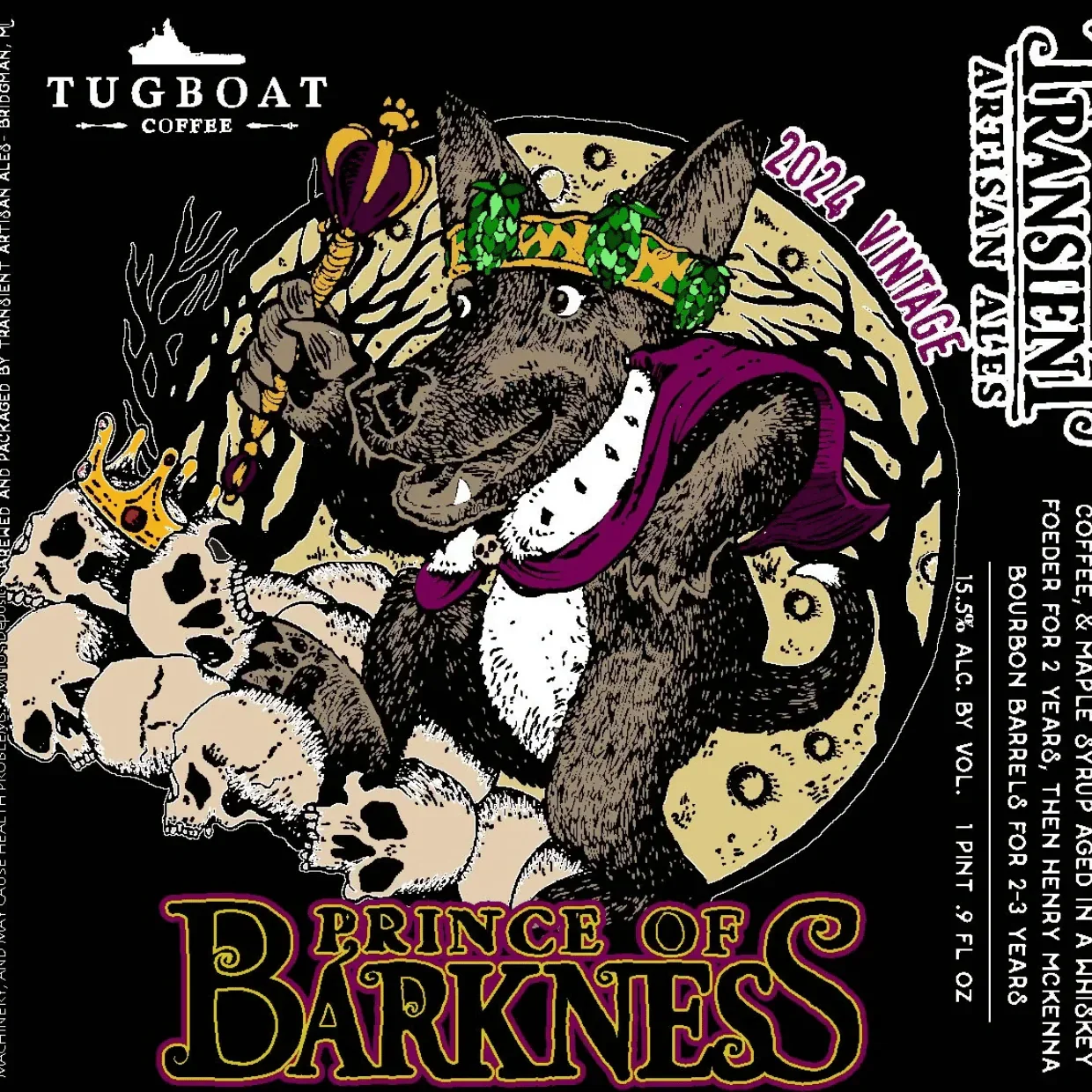 Transient Prince of Barkness (2024) BA Imperial Stout 500ml (15.5%) - Image 2