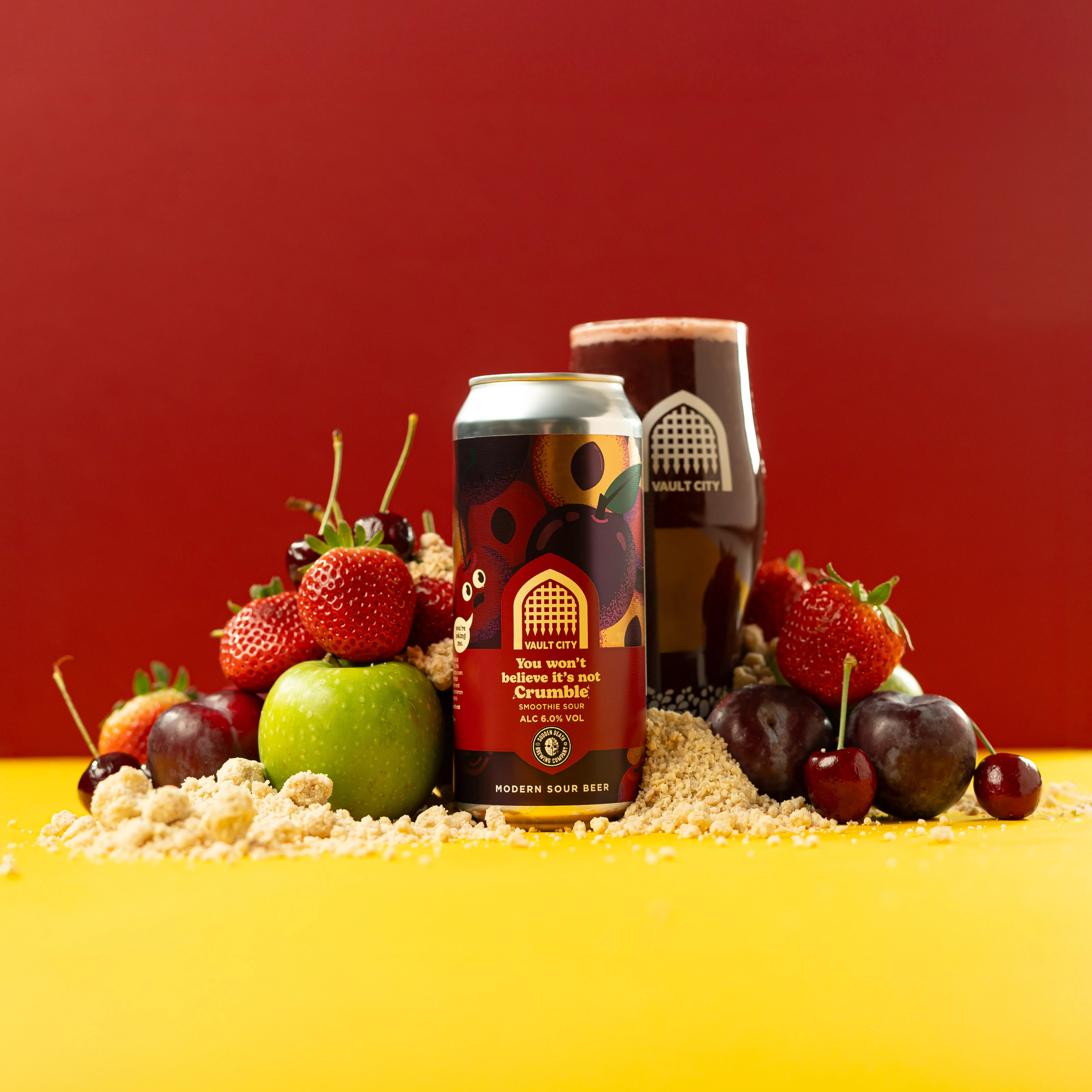 Vault City You Won’t Believe it’s Not Crumble! Smoothie Sour 440ml (6%) - Image 2