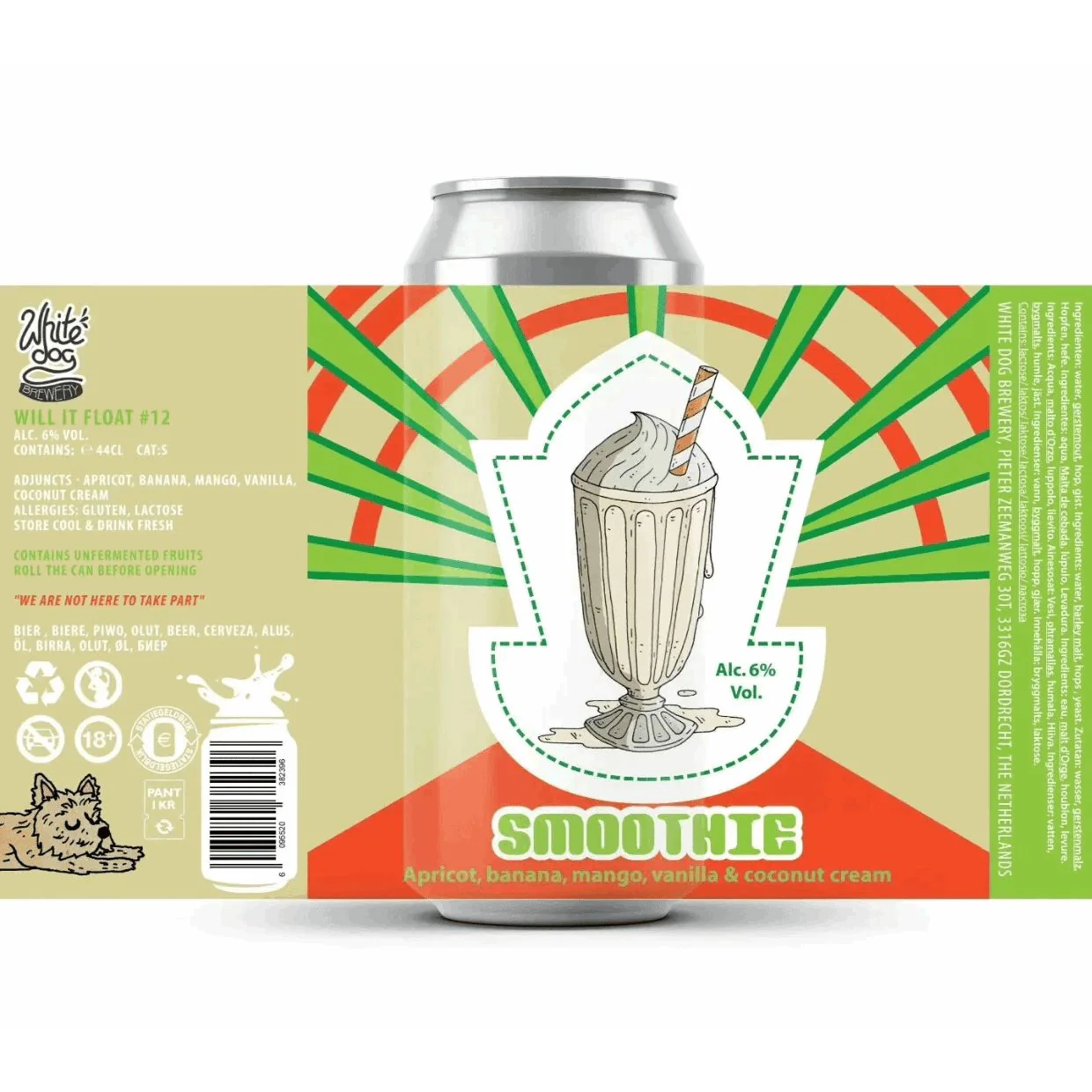White Dog Will it Float #12 Smoothie Sour 440ml (6%) - Image 2