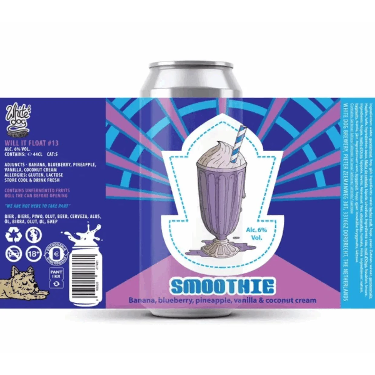 White Dog Will it Float #13 Smoothie Sour 440ml (6%) - Image 2